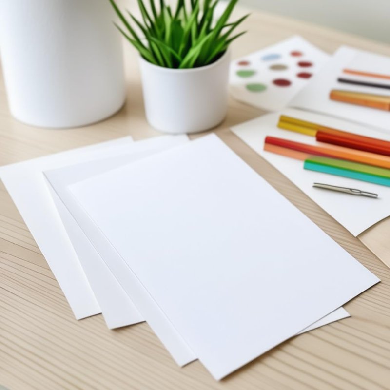 Heavyweight White Cardstock Sheets for Invitations, Business Cards & Art Projects - 80 lb, 8.5 x 11 Inches, 216 gsm, Pack of 100