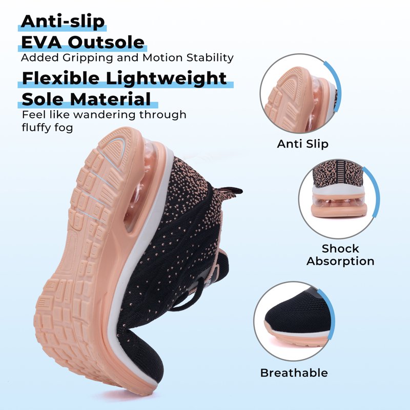 Lightweight Women’s Tennis Sneakers for Running & Walking - Breathable & Cushioned Athletic Shoes