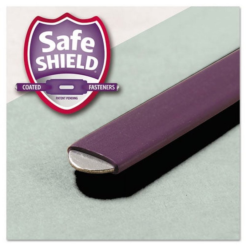 Fastener Folders with SafeShield Coated Fasteners, Letter Size, 25 Per Box