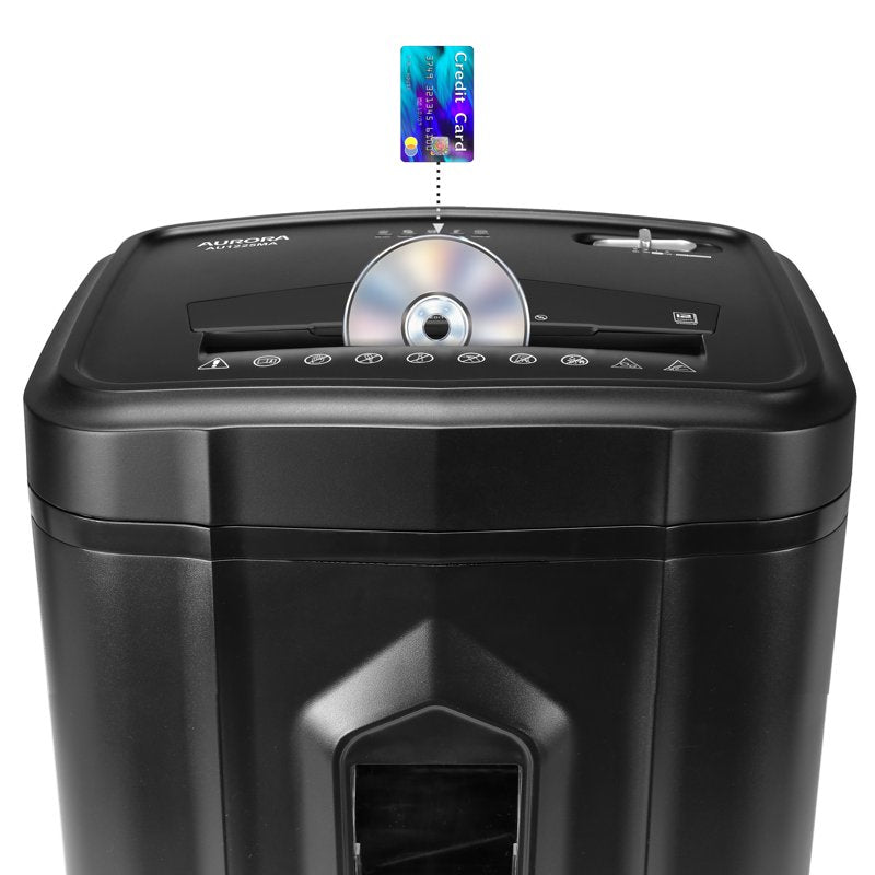 High-Security 12-Sheet Micro-Cut Paper and CD Shredder with 5-Gallon Basket