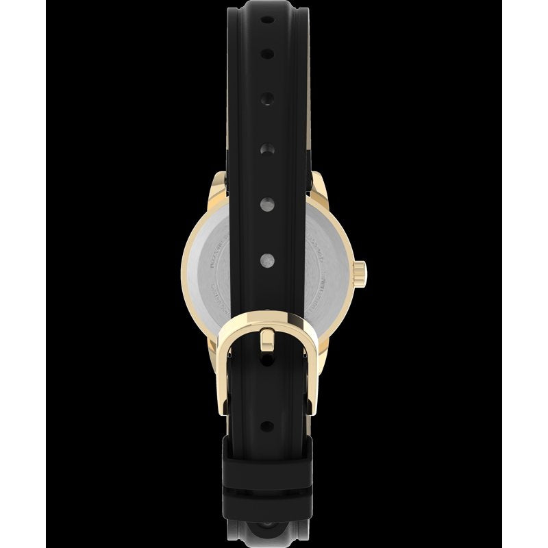 Timex Ladies' Dress Watch Black Leather Strap Easy-Read Dial Water-Resistant