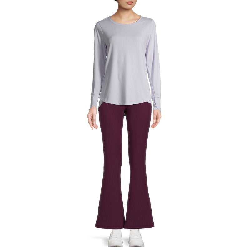 Women's High Rise Flare Leg Active Pants with Moisture Wicking