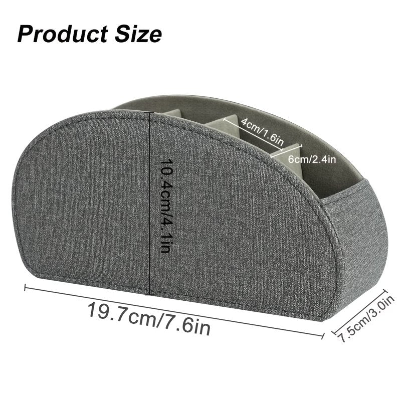 Remote Control Organizer with 5 Compartments - Multi-Functional Desk Storage Box