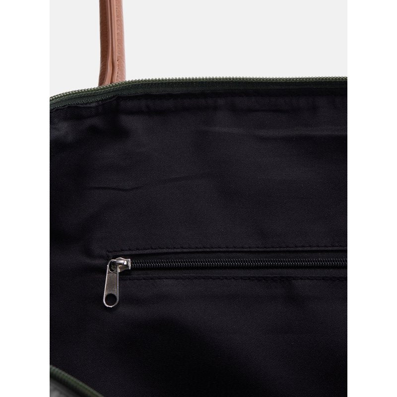 Women's Weekender Tote Bag with Multiple Pockets - Olive, Khaki, Navy, Black