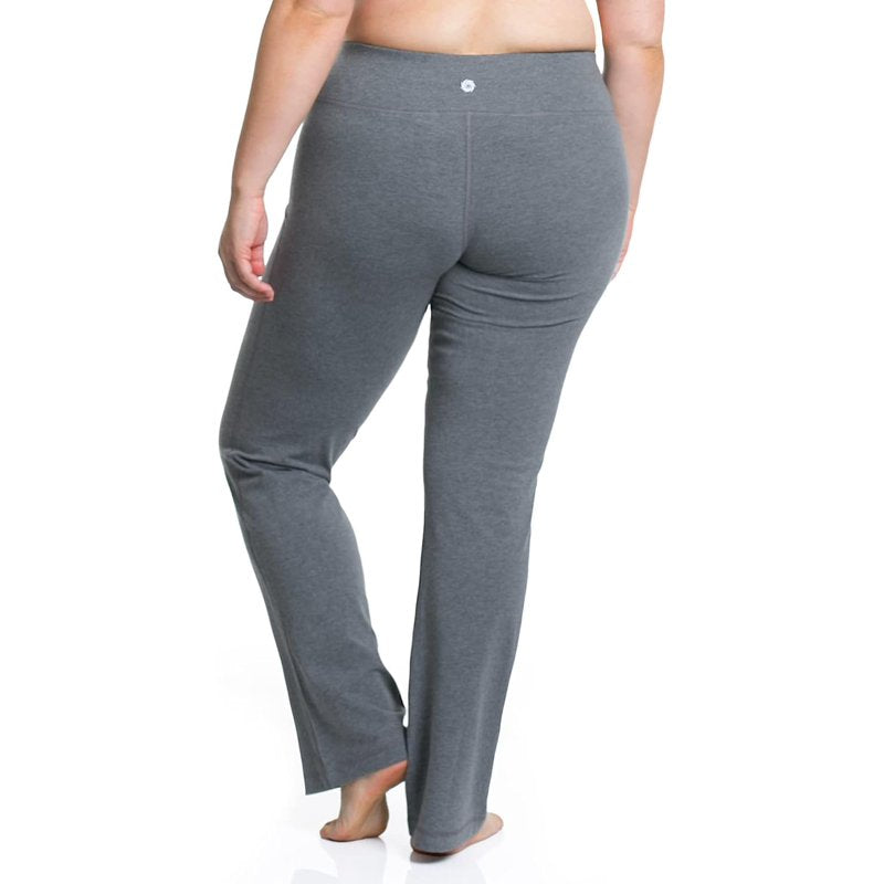 Women’s Plus Size Compression Bootcut Pants - High-Rise Supportive Workout & Athleisure
