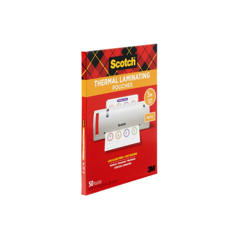Thermal Laminating Pouches 8.9 x 11.4 Inches, 3 Mil, Pack of 50 - Clear Office Protectors