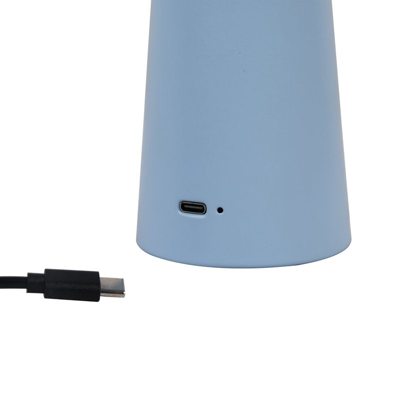 Rechargeable LED Table Lamp with Dimmable Touch Control - Blue Dome