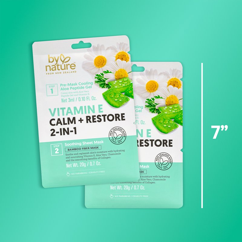 Vitamin E Calm and Restore 2-in-1 Skin Mask for Replenishing and Soothing