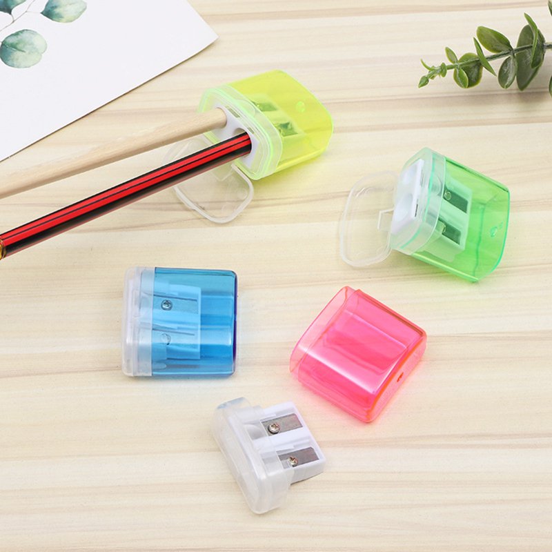 Manual Pencil Sharpener Double Hole Portable Office & School Supplies
