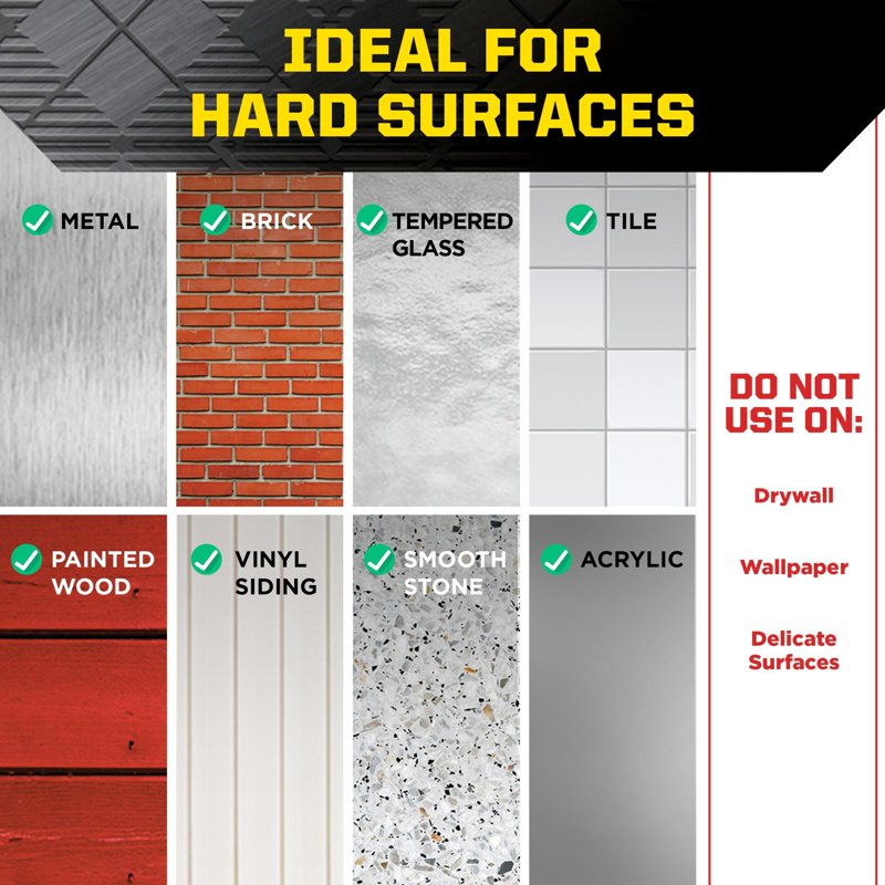 Heavy Duty Clear Mounting Tape - Holds Up to 15 lbs for Walls & Decor