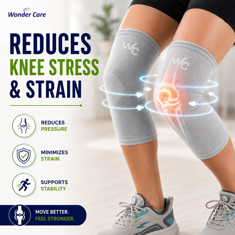 Bamboo Knee Compression Sleeve for Men Women Support & Pain Relief