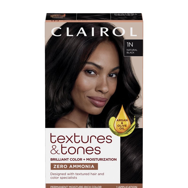 Ammonia-Free Permanent Hair Color Cream - Natural Black, Pack of 3