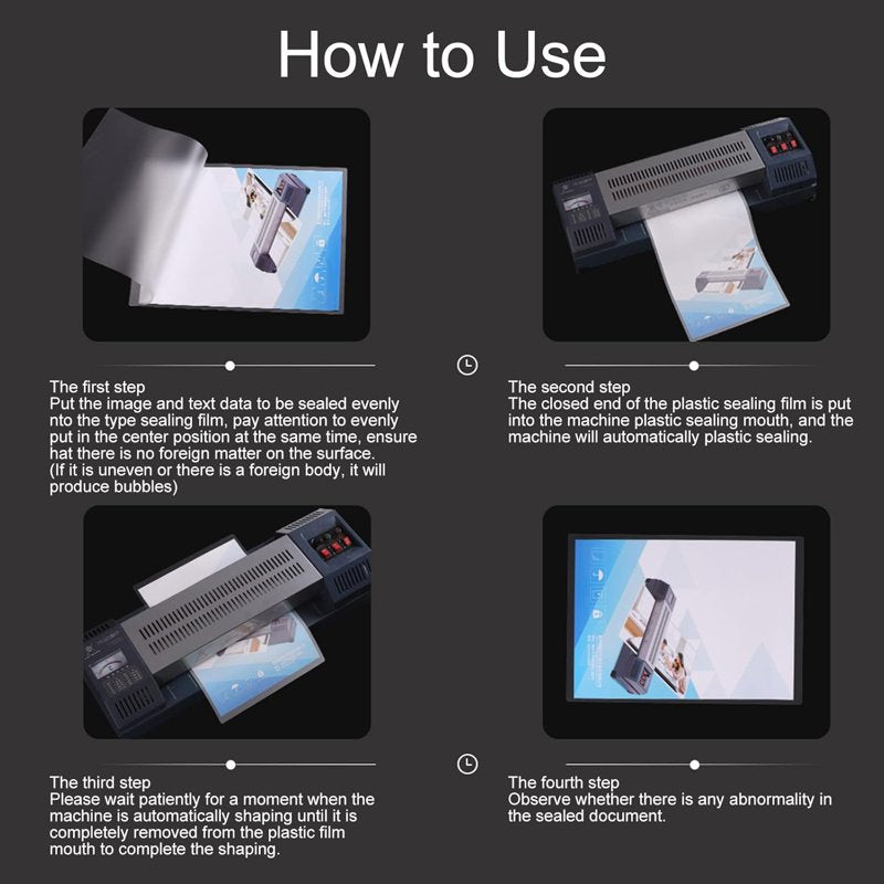 100 Clear Thermal Laminating Pouches 4x6.26 Inches for Photos & Documents