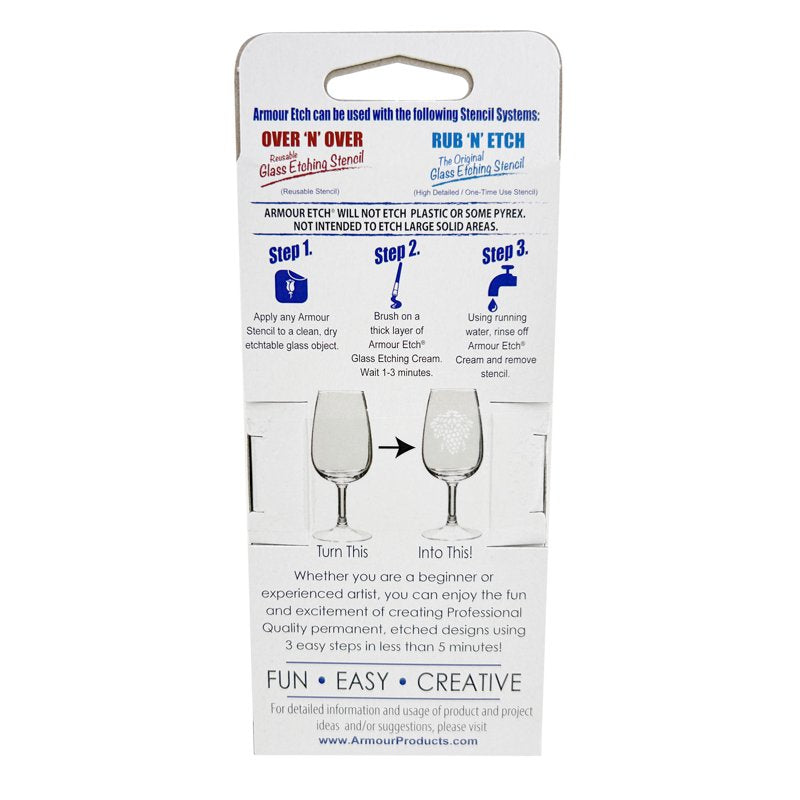 Glass Etching Cream and Lithography Tool - Multiple Sizes