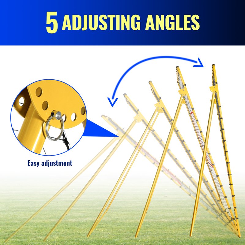 7x4 FT Volleyball Rebounder Net with 5 Adjustable Angles - Practice Equipment