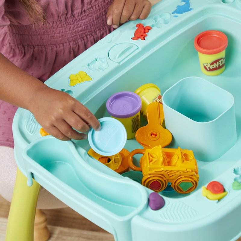 Kids Play Dough Activity Table with Accessories & 6 Colors, Ages 3+