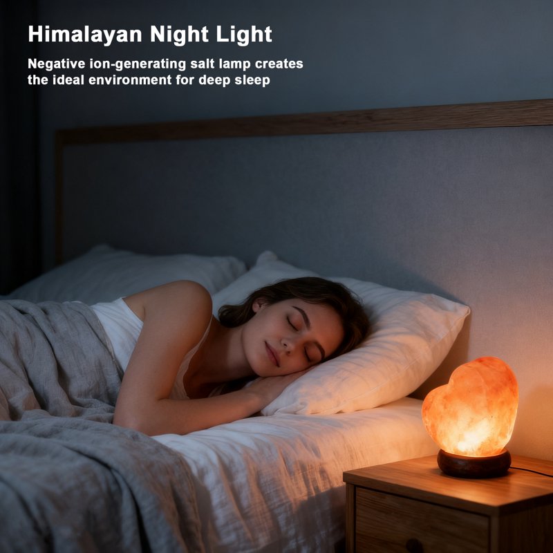 6.3-Inch Himalayan Salt Lamp with Dimmable LED, Home Decor, 1.5lbs