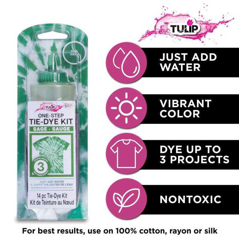 Tie-Dye Fabric Dye Kit for DIY Projects - Up to 3 Colors & Projects