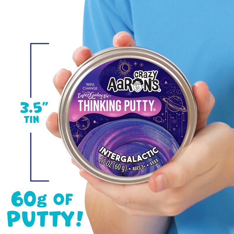 Intergalactic Color-Changing Thinking Putty for Kids & Adults - 3.5 Inch Tin