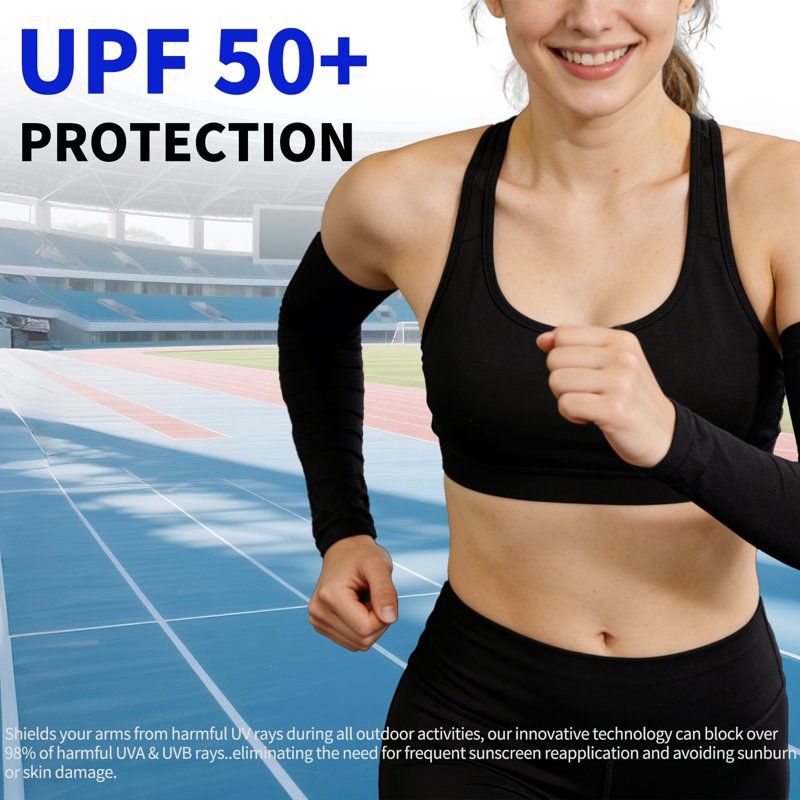 Cooling UV Protection Arm Sleeves Unisex Sports Compression Sun Cover