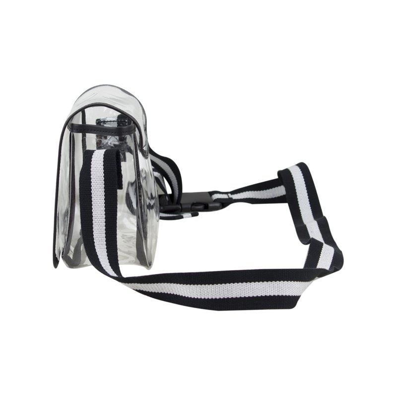 Clear Stadium Cross Body Bag - Durable PVC Security-Friendly Purse
