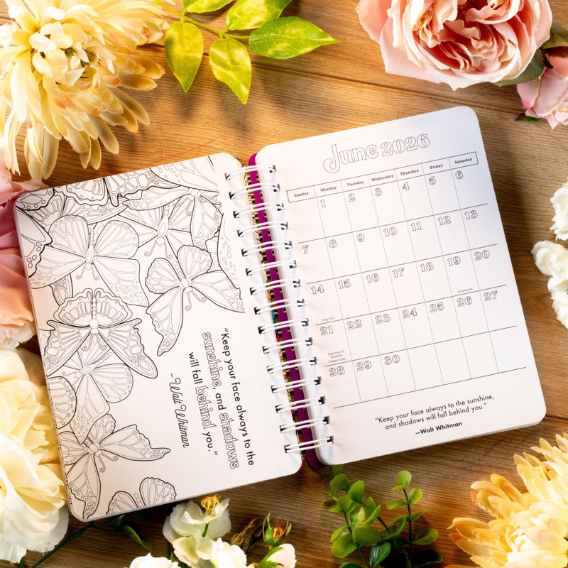 2026 Coloring Planner Spiral-Bound Adult Art Organizer - EDITORS OF THUNDER BAY PR