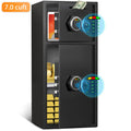 Large Digital Security Safe with Double Doors, Drop Slot, Alloy Steel, LED Light