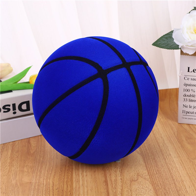 Silent Foam Basketball 7 Inch No Noise Indoor Dribbling Training Ball for Skill Development — Blue