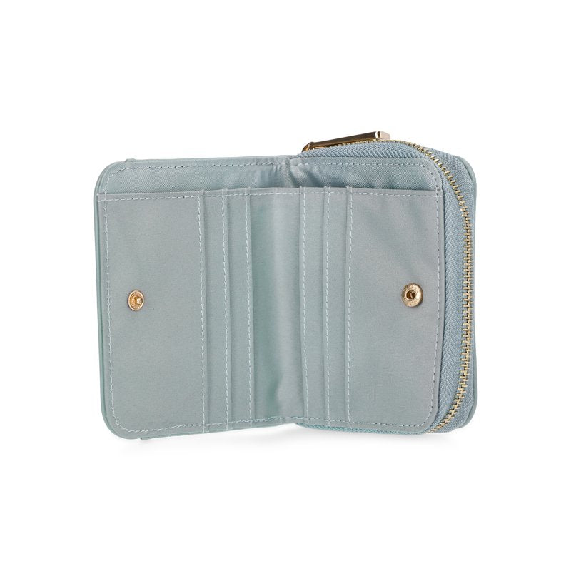 Women's Faux Leather Zip Around Wallet - Compact Organizer with Card Slots