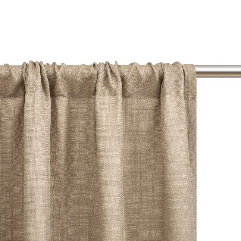 Light Filtering Curtain Panel Pair - Textured Window Drapes Set of 2