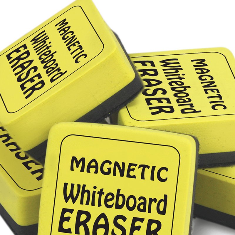 Magnetic Dry Erase Board Erasers Pack of 12 - 2 x 2 Inches for Whiteboards