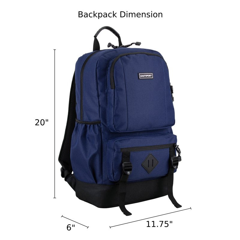 Unisex Laptop Backpack with Multiple Compartments and Water-Resistant Bottom