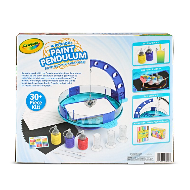 Kids Gravity-Driven Paint Pendulum Art Kit with Washable Paints & Paper