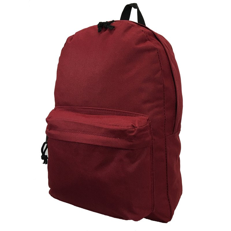 K-Cliffs 18" Classic School Backpack/Daypack - Burgundy Red, Maroon