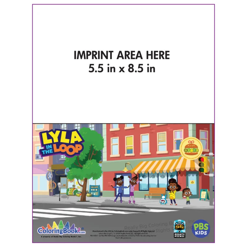 Lyla in the Loop Coloring Book Set - Personalized Kids Activity Gift (25 Copies, 8.5x11)