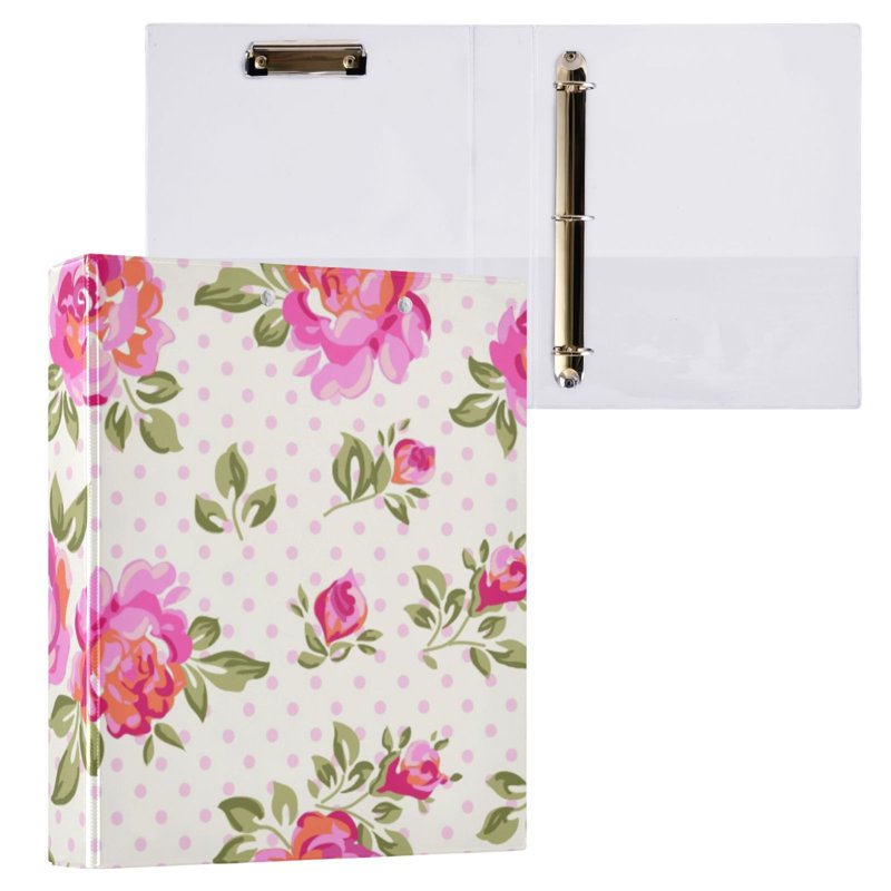3-Ring Hardcover Binder Organizer 1.5 Inch Capacity with Interior Pockets - 2 Pack