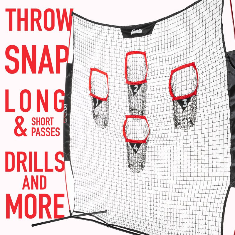 8ft x 8ft Football Accuracy Target Net - Quarterback Passing Training Aid