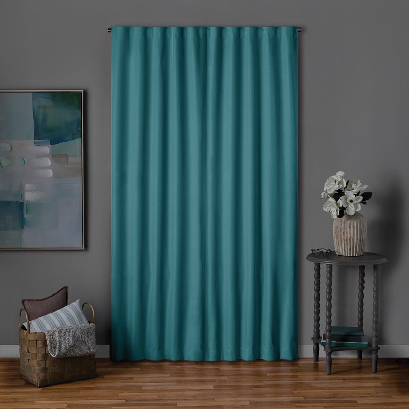 Blackout Curtain Panel Pair - 84 Inch Length, Rod Pocket & Back Tabs