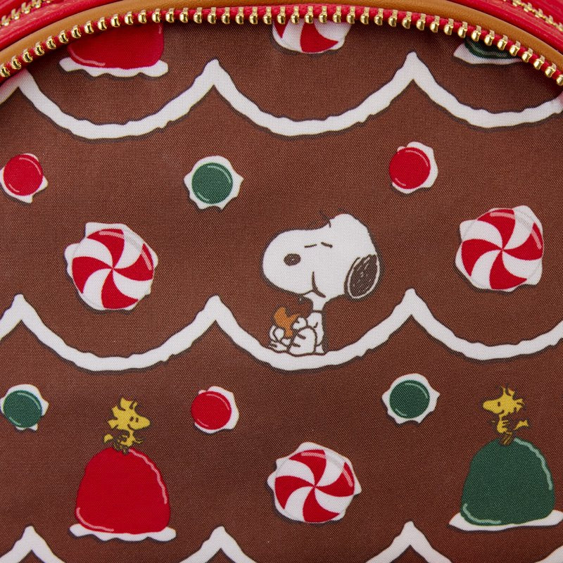 Peanuts Loungefly Snoopy Gingerbread Mini Backpack - Holiday Gift Bag for Fans