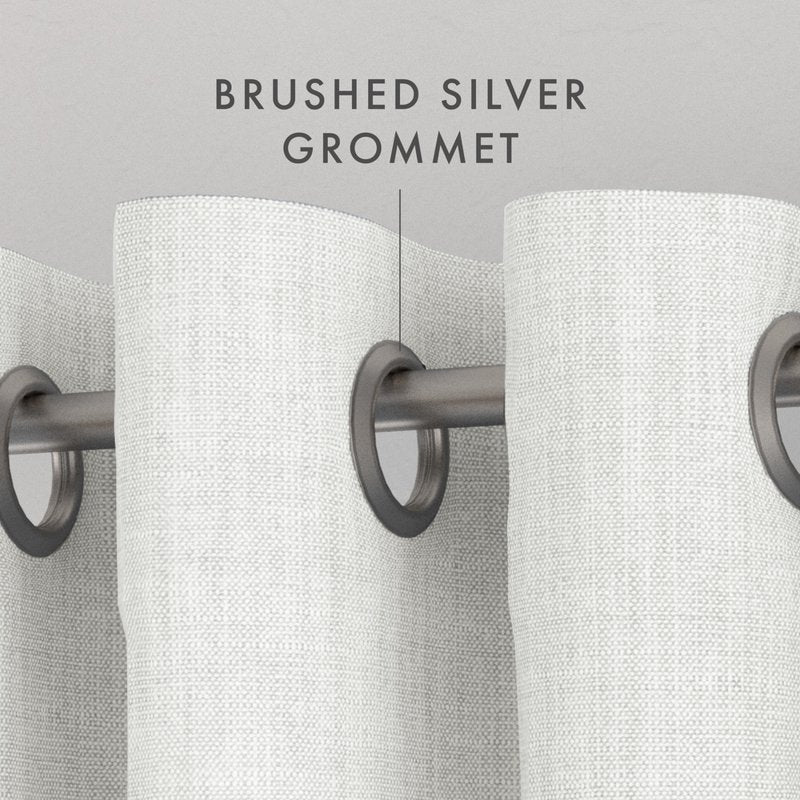 Energy Saving Linen Blend Curtain Panel - Thermal Insulated Grommet Style - 50x84 inches - Pack of 2