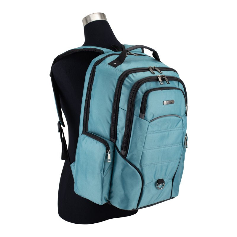 Unisex 19-Inch Tech Backpack with Laptop Pocket and Trolley Sleeve