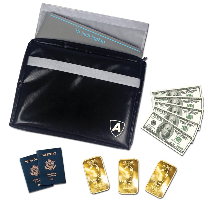 Fireproof Document Bag Waterproof & Fire Resistant 16x12 Inch