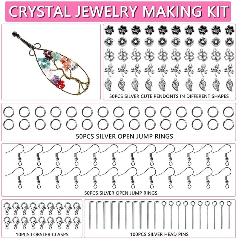 Jewelry Making Kit with 1670+ Beads, Wire, Pliers & Supplies for DIY Rings