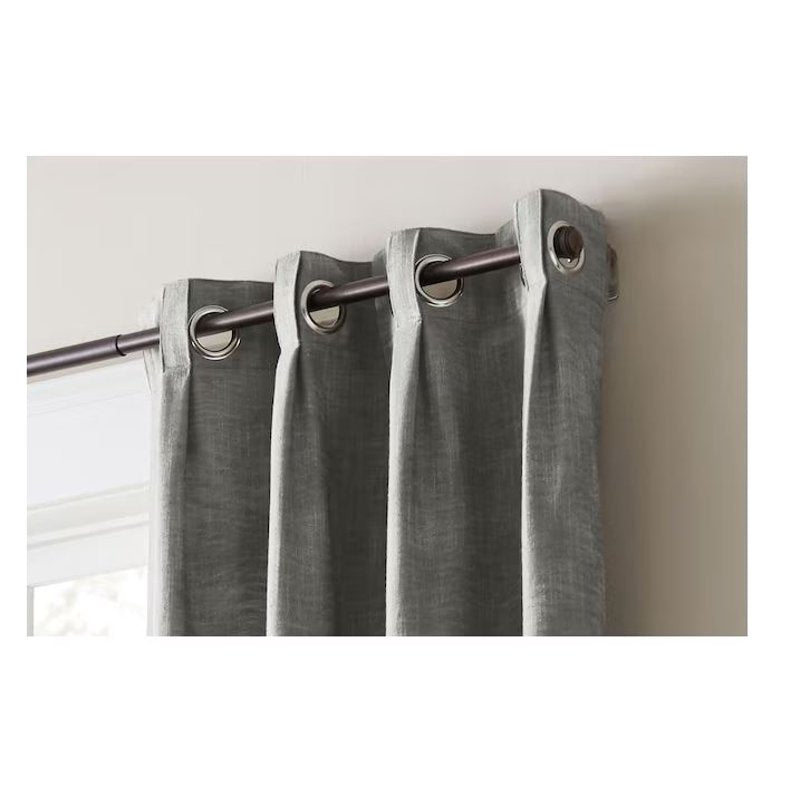 84-Inch Gray Thermal Room Darkening Curtain Panel with Grommets