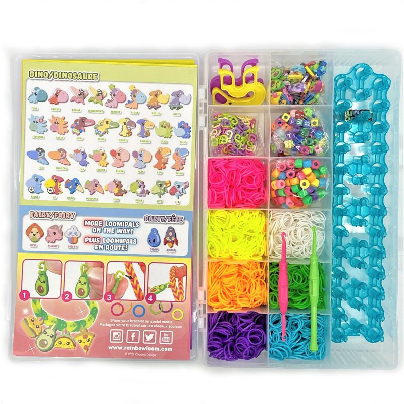Friendship Bracelet Craft Kit with 2,300 Bands & Charms for Kids