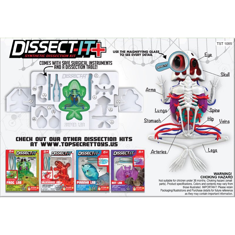 Dissect-It Deluxe Frog Dissection Kit for Kids - Safe STEM Learning Toy