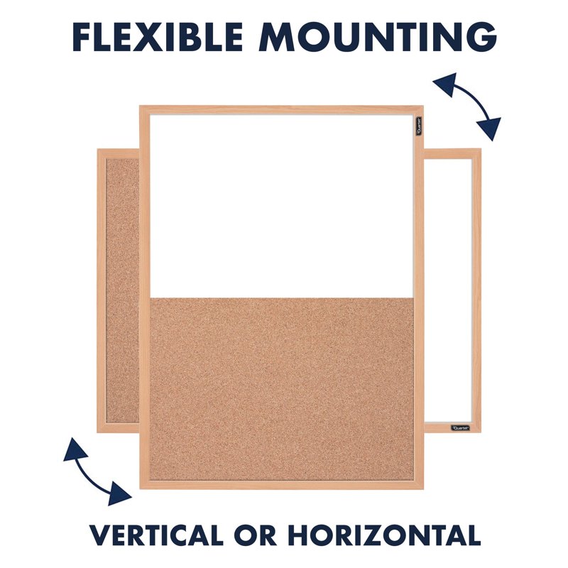 Quartet 17x23 Dry-Erase & Cork Combination Board with Oak Frame