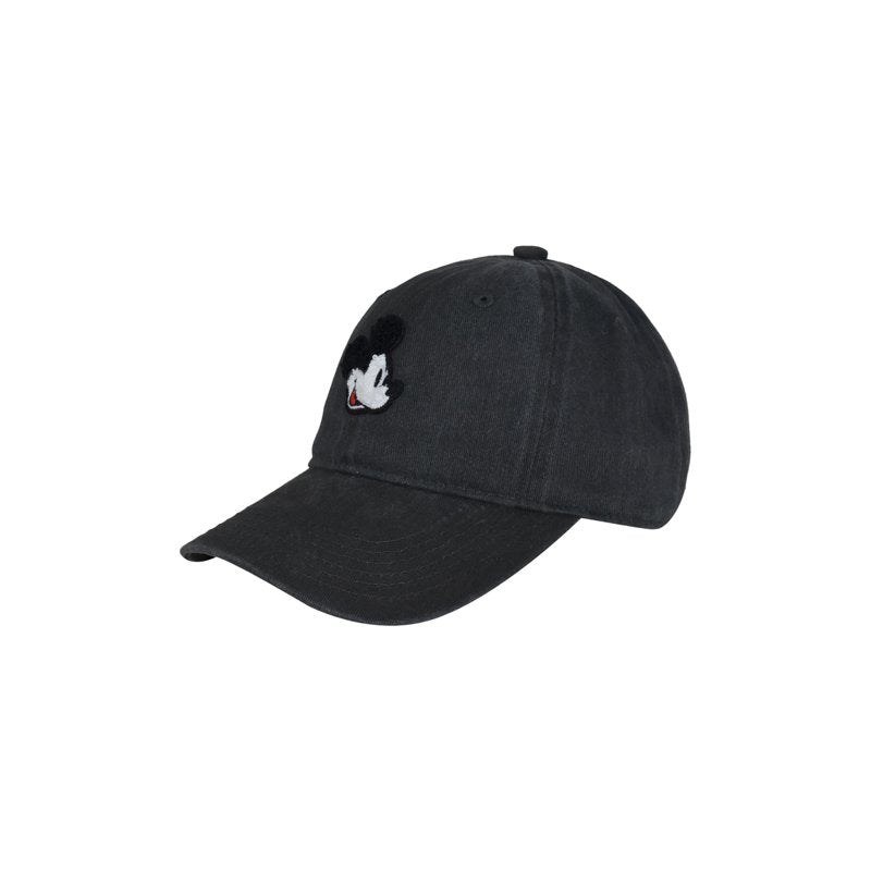 Mickey Mouse Dad Cap with Chenille Patch - Black & White, One Size