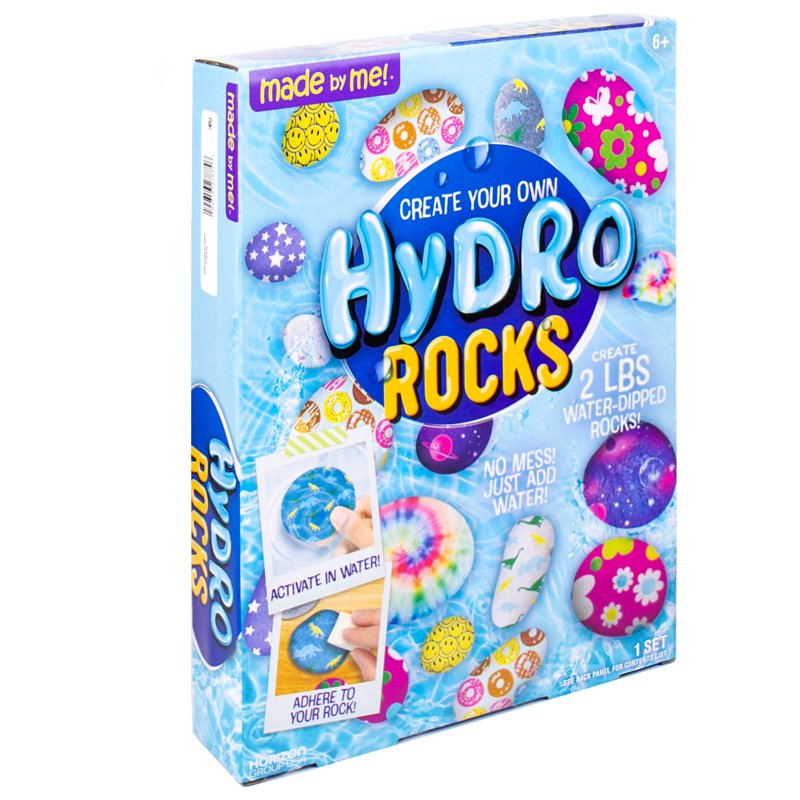 DIY Hydro Dip Rocks Craft Kit with Transfer Sheets and Stones - Mess-Free Art Set for Kids and Teens