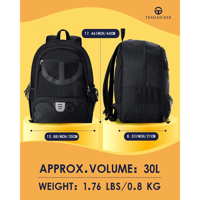 Sports Ball Backpack with Shoe & Water Bottle Compartments for Basketball Soccer Volleyball
